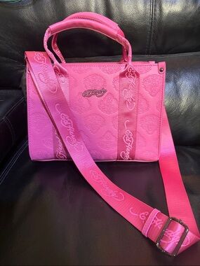 Ed Hardy Lizzy Tote- Pink - VEGAN LEATHER